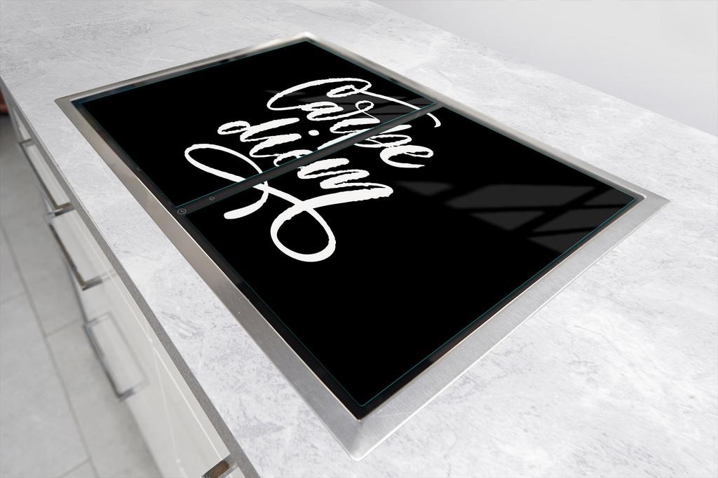 PIANO COTTURA IN VETRO PROTEZIONE 75x52 NERO