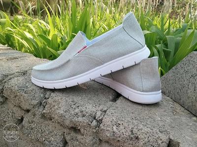 Chaussures d'été en toile pour hommes, baskets de marche respirantes et confortables à enfiler, mocassins classiques pour hommes
