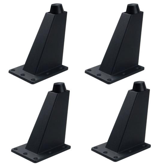 4gab/komplekts skapja pēdas regulējamas spēcīgas nestspējas alumīnija sakausējuma kvadrātveida pamatnes slīpas mēbeļu kāju mājas