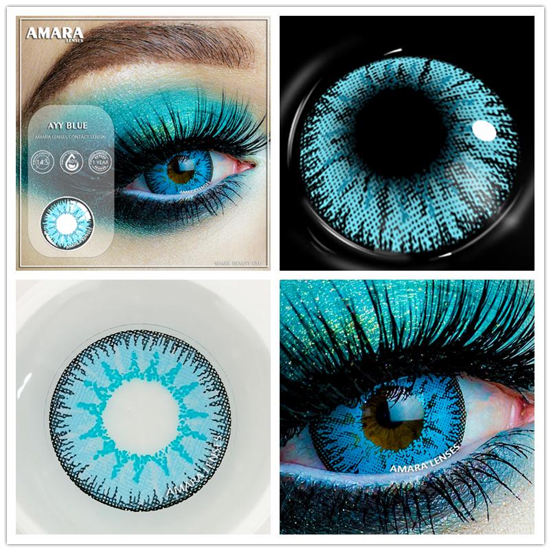 AMARA 2pcsCosplay Anime Eyes Lenses for Eyes AYY Series Makeup Sharingan Beauty Contact Lenses Eye Cosmetic Color Lens Eyes