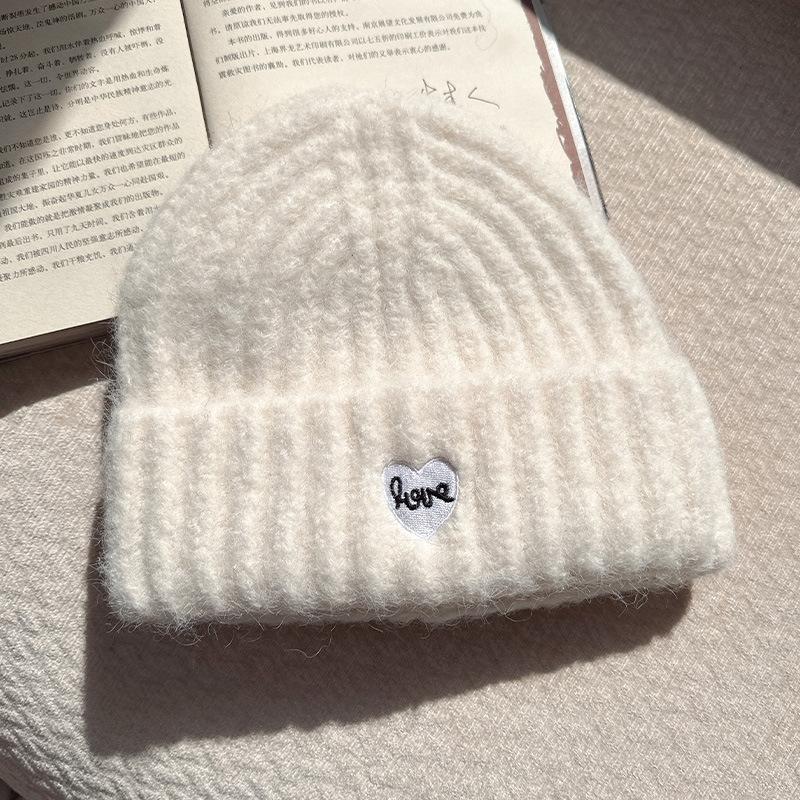 Autumn and winter thickened warm ear protection versatile big head circumference knitted cold hat girl