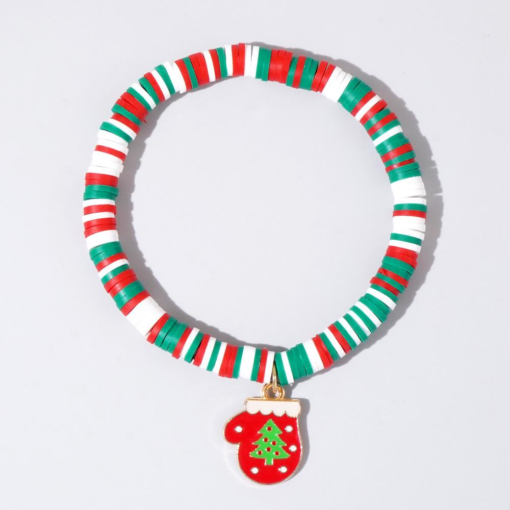 Women's Handmade Colorful Polymer Clay & Copper Bead Bracelet Set - Christmas Gift