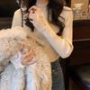 Semi-turtleneck lace bottoming shirt women's autumn and winter new knitted sweater with foreign style design slim top