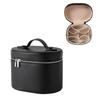 Premium PU Leather Makeup Bag: Large-Capacity, Multi-Compartment Cosmetic Organizer with Strap