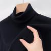 Men's 2024 Spring/Autumn Blend Knit High Collar T-Shirt