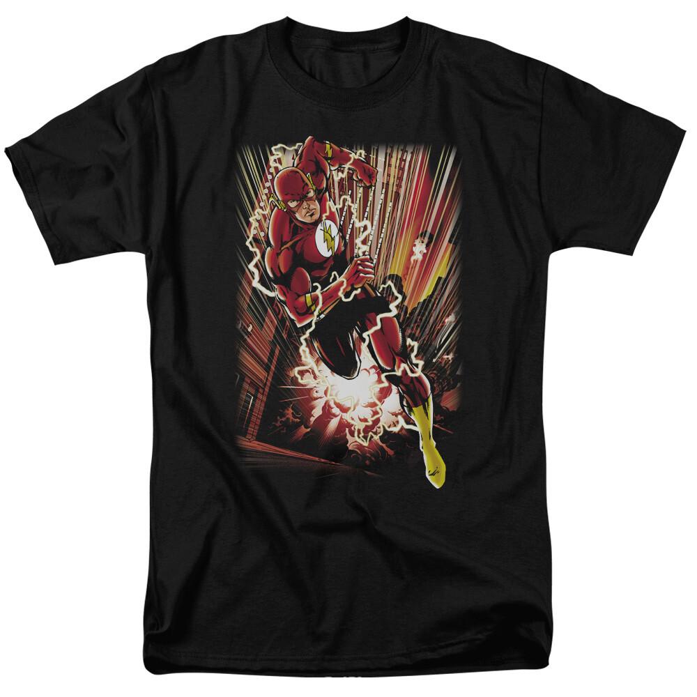 26 The Flash Street Speed T Shirt Licensed Comic Book Tee Black Unisex T-Shirt L