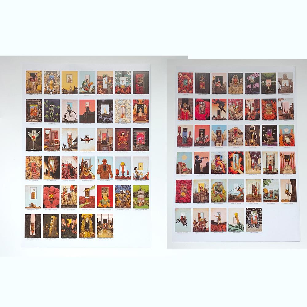 The Unveiled Tarot Stickers, 78 Pcs In Two A4 Sheet, Each 4x6cm Vinyl Adhesive Decals for Laptops, Journals, Magic