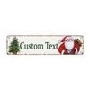 16x4In 2D Flat Classic Santa Aluminum Sign Custom Text Christmas Wall Decor