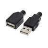 10 Stück Typ A Stecker Buchse USB 4-Pin Stecker Buchsenverbinder Mit Schwarzer Kunststoffabdeckung Typ-A DIY-Kits