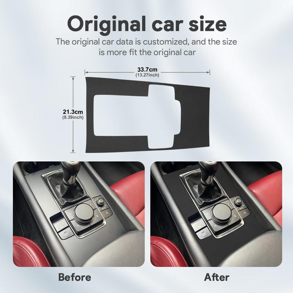 Top Suede Trim Sticker For Mazda 3 Axela BP 2019 2020 2021 2022 2023 2024 2025 Car Central Manual Transmission Gear Shift Panel