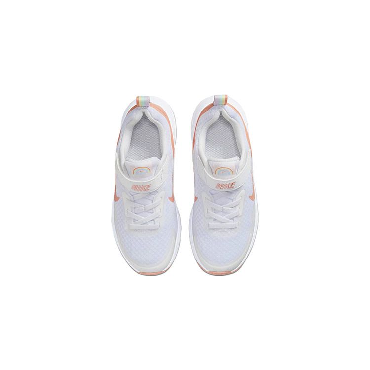 Nike Wearallday SE Slip Resistant Shock Absorbing Durable Low Top Kids Running Shoes Kids Running Shoes White Orange DO9378-100