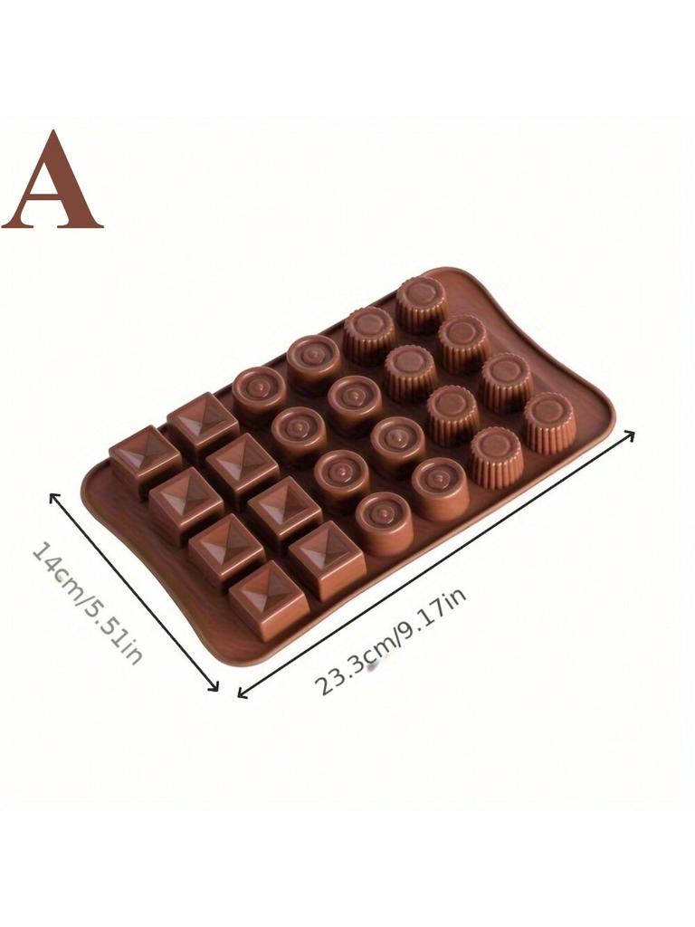 Silicone Chocolate Mold Set Non Stick Geometric Shape Candy Molds for Baking DIY Craft Ice Cake Decorations and Soap Making