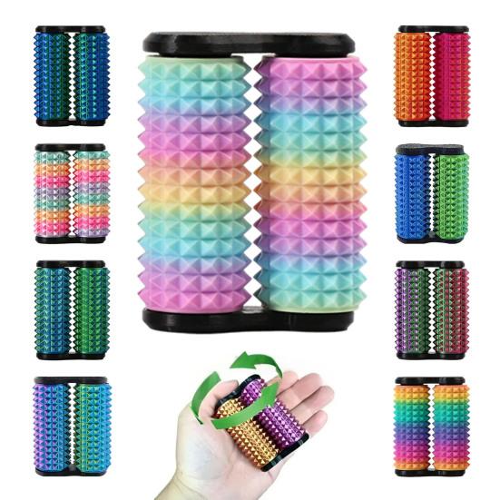 Spiky Grippie Stim Fidget Toy 3D Printed Dual Roller Hand Massager Stress Relief Pain Stimming Tool Bumpy Roller Sensory Toy