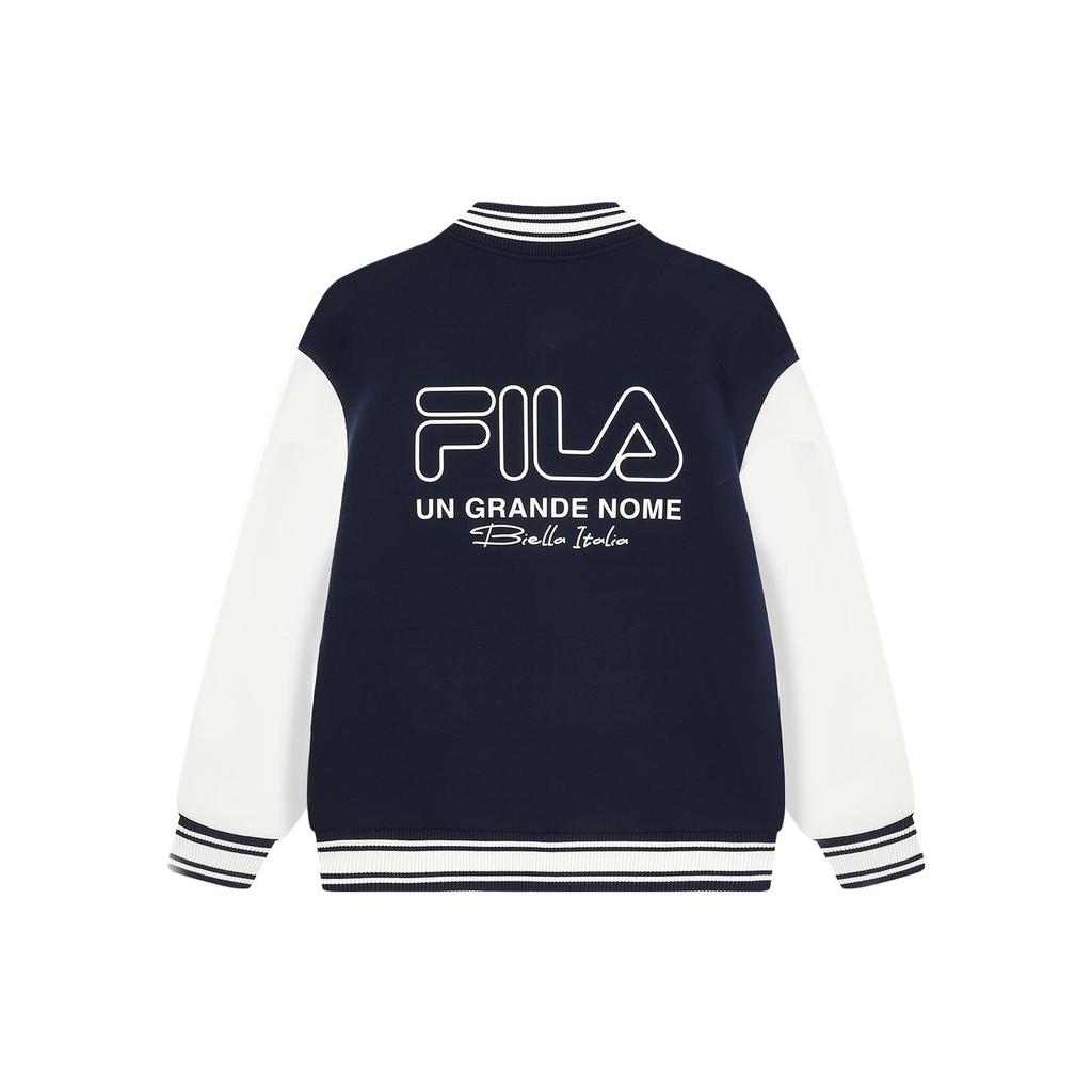 New FILA Baseball Jacket Men's Deep Silent Blue F11M349501R-DB