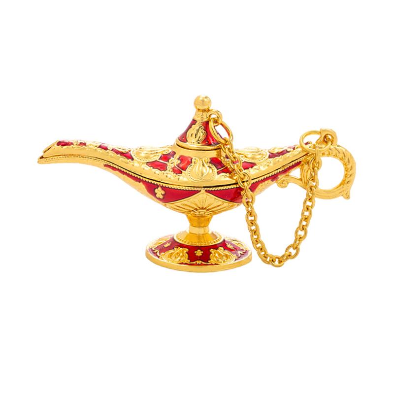Vintage Wishing Aladdin God Lamp Palace Style Mini Statue Wedding Festivals Party Home Living Room Tabletop Decoration Crafts