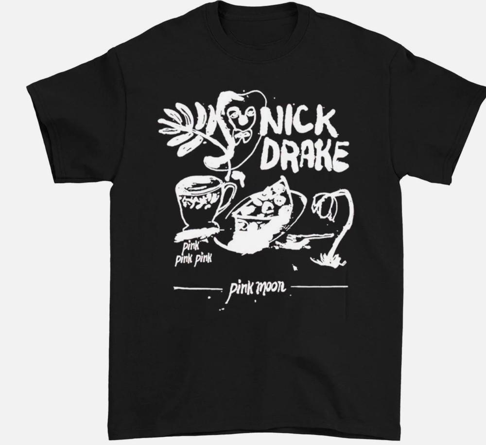 retro Nick Drake album T-shirt black Unisex cotton Tee All Sizes S-5Xl Unisex T-Shirt S