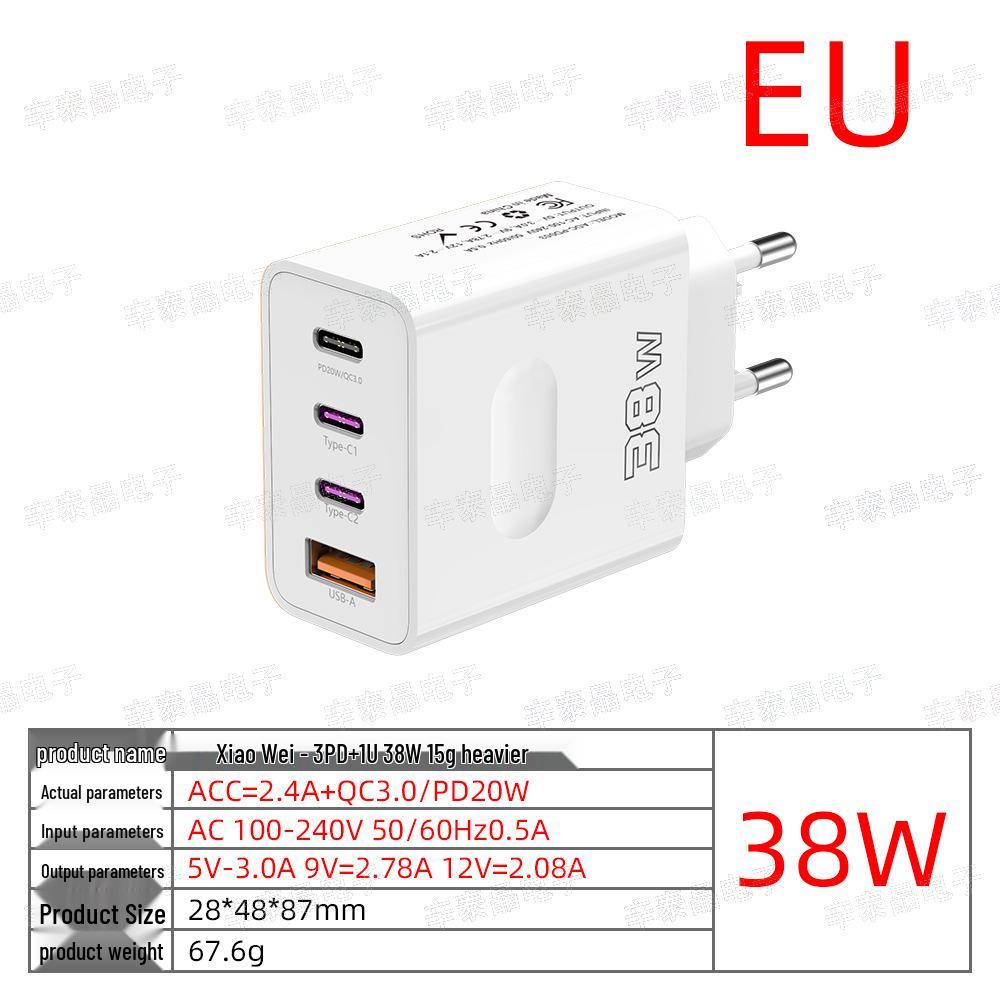 Universal Multi-Port USB Travel Charger with 12 Adapters - 38W Fast Charging for EU, US, UK Devices