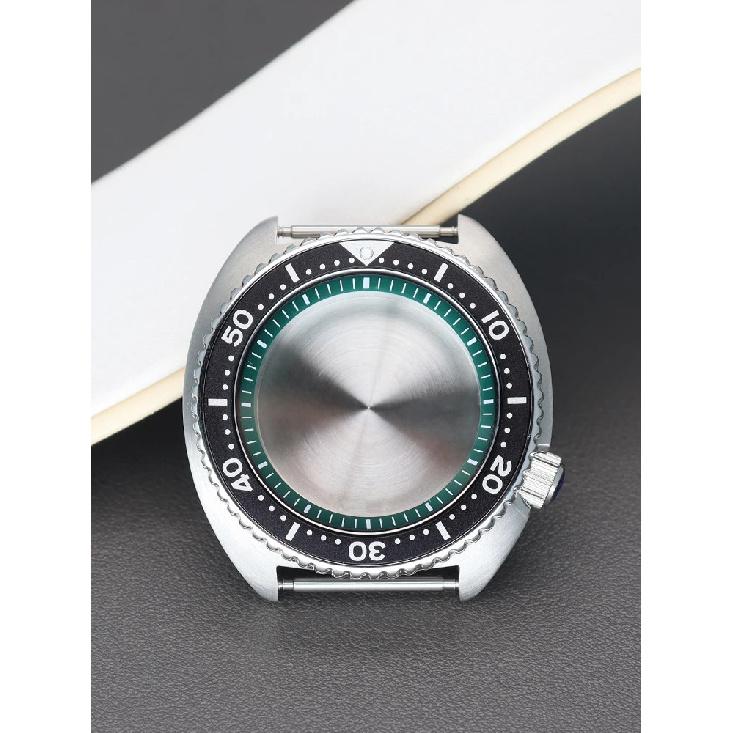 45mm Diving Watch Case 316L Stainless Steel For Turtle Abalone Seiko NH35 NH36 NH38 NH34 Movement 28.5mm Dial Sapphire 120clicks