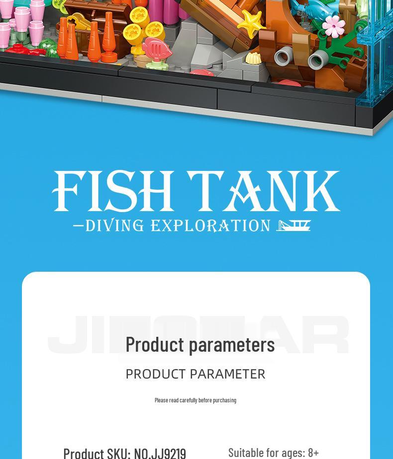 Diving Adventure Fish Tank Model - JJ9219 Building Blocks Educational Toy for Children