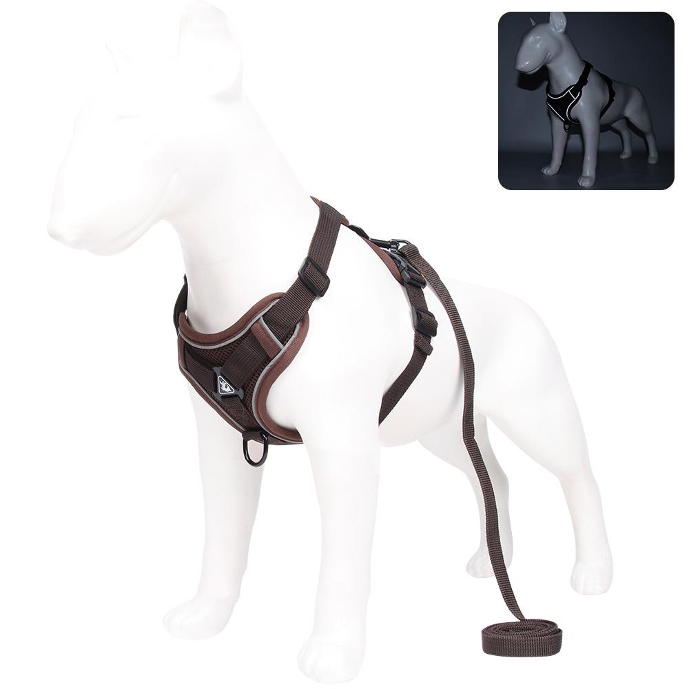 New Medium Dogs Adjustable Dog Harness Reflective Leash Set for Puppy Chest Strap Soft Breathable Pet Harness Accessories
