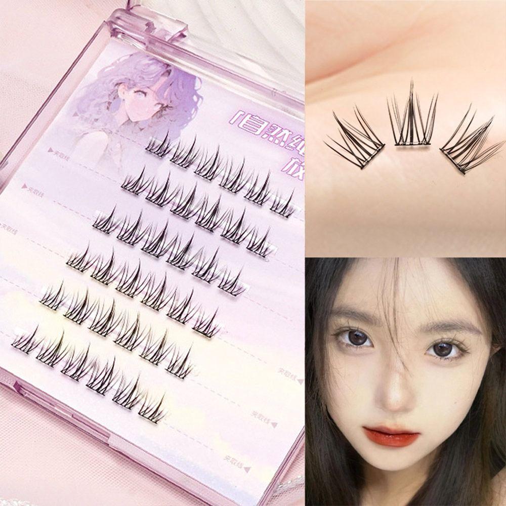 Anime Cosplay Segmentierte Falsche Wimpern Klebefrei Katze Elfen Wimpern Partyzubehör
