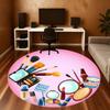 1pc makeup cosmetics Round Chair mat Area Rug - Non-Slip, Floor Mat for Office, Bedroom, and Indoor Decor c1125366