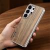 Luxury Aluminum Alloy Solid Wood Phone Case For Samsung Galaxy S26 S25 S24 Ultra For Magsafe Magnetic Wireless Charging Shockproof Cover