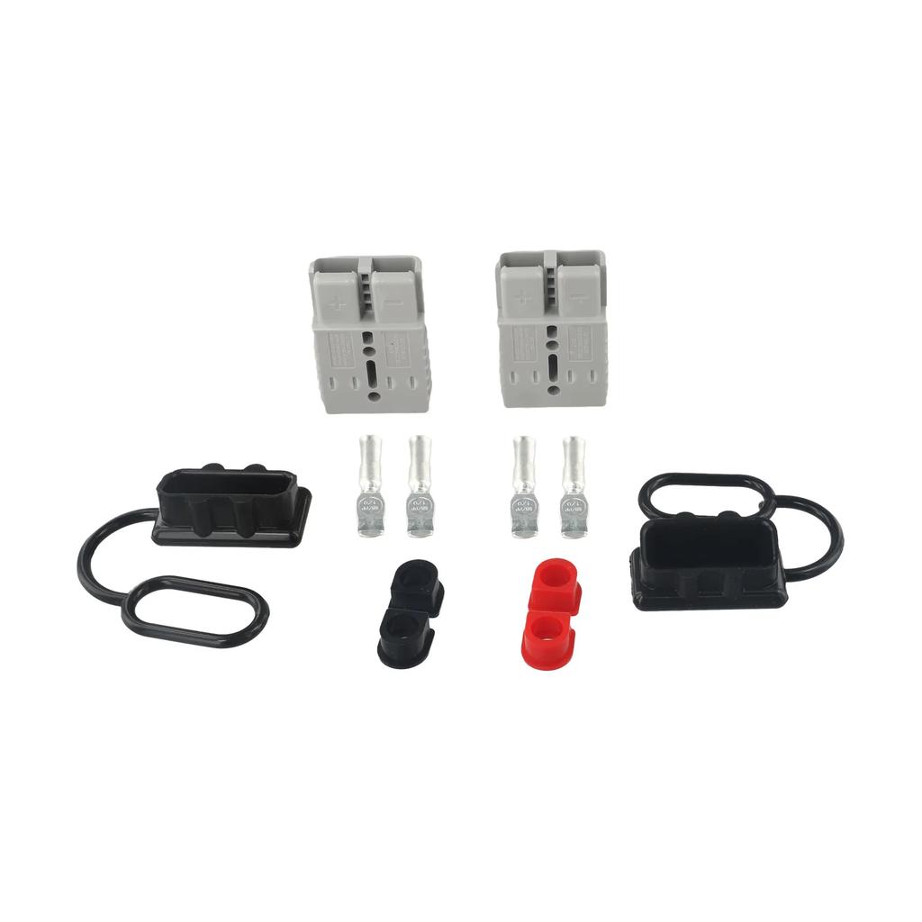 2PCS Genderless Cable Terminal Connectors with Protective Covers 175A 600V UL94 V0 Rated for 12V 24V Vehicle Applications