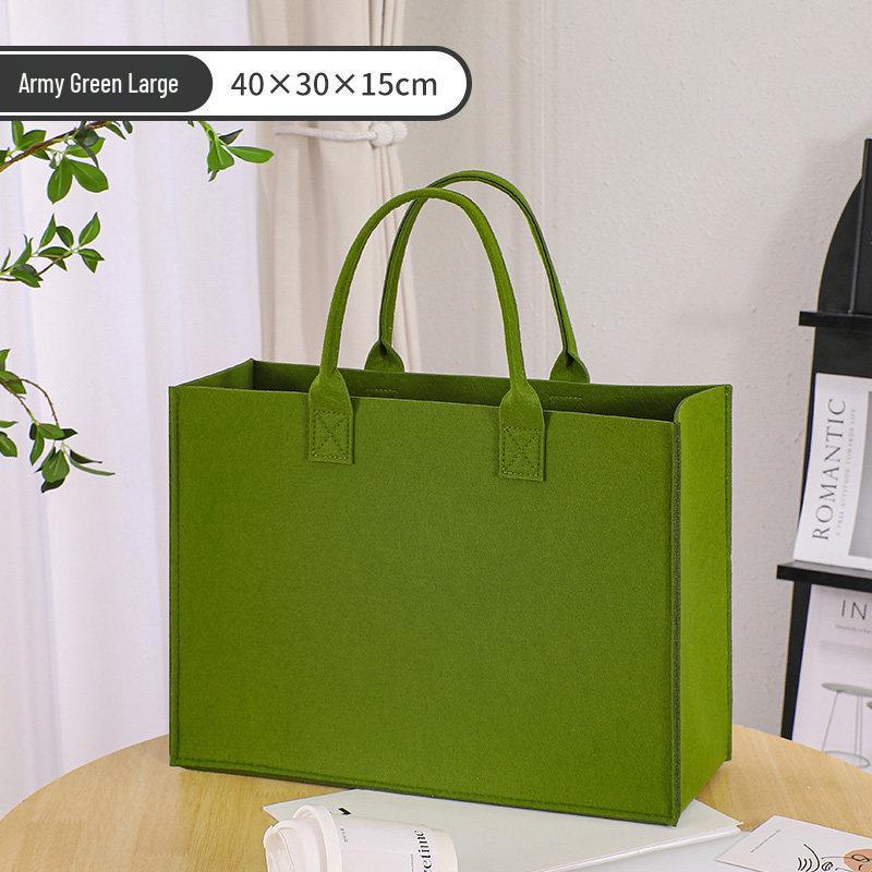 Customizable Large Capacity Felt Tote Bag for Weddings, Banquets, & Parties
