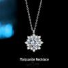 Ferris Wheel Snowflake Moissanite Necklace - Women's Versatile 2024 S925 Sterling Silver, High-End Chinese Style