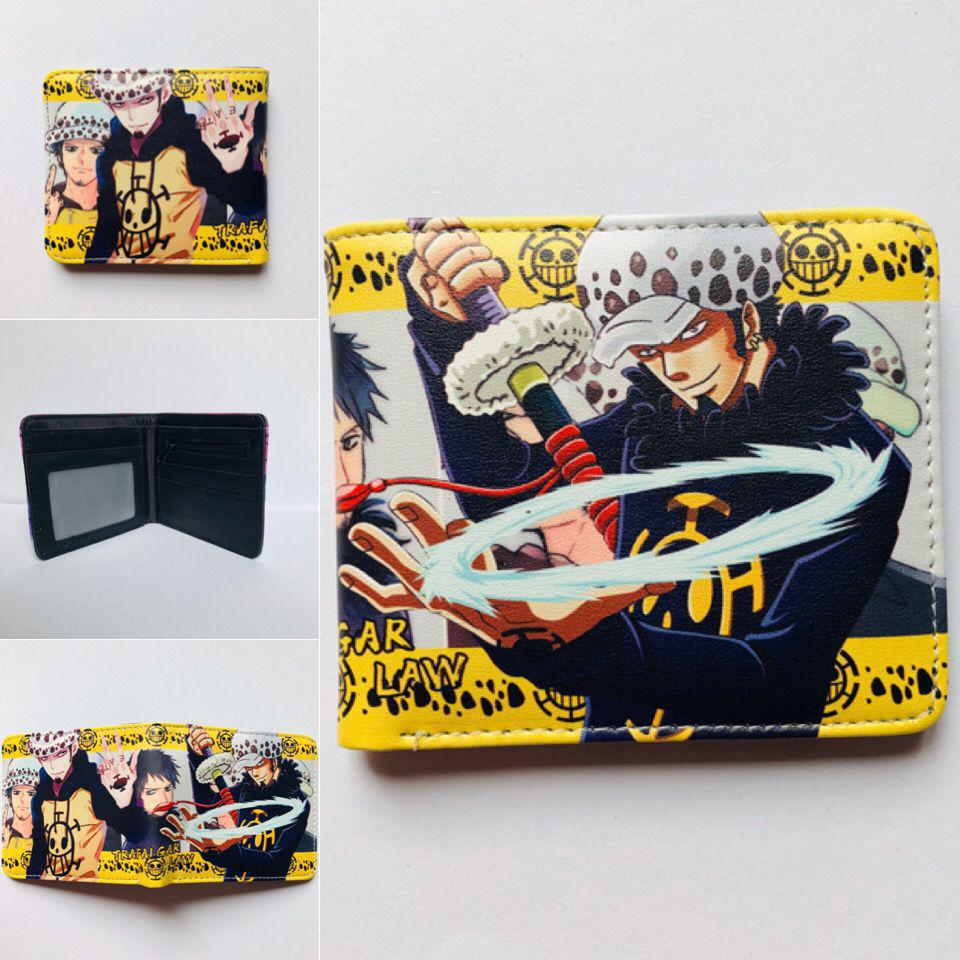 One Piece Luffy & Zoro Unisex PU skórzany krótki portfel i portmonetka