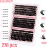 270 Clusters 60D80D100D Thick False Eyelash Set Natural Diy Segmented Single Cluster Eyelashes