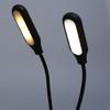Two Arm USB Clip Light LED Desk Lamp Flexible 1000mAh Rechargeable Battery for Night Reading