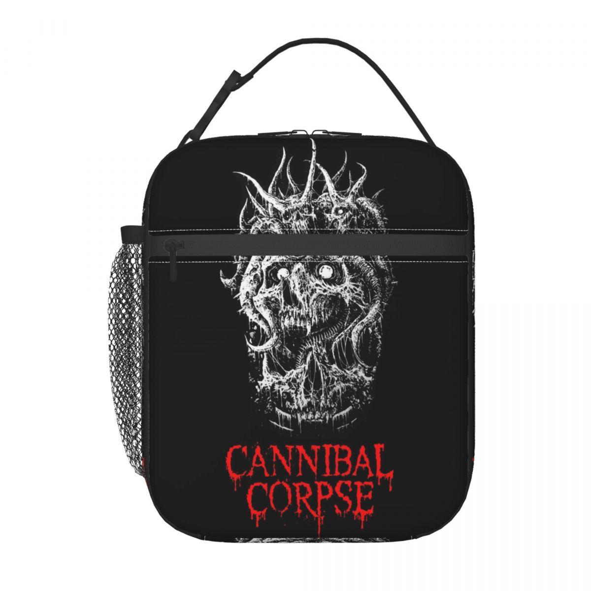 Cannibal Corpse Metal Skateboard Geïsoleerde Lunchtas voor Vrouwen Kantoor Koeler Thermische Voedseldoos Tote Lunchboxen Container One Size