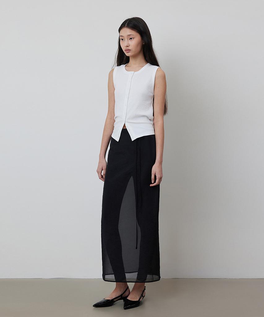 Kwinseulaebis See-Through Wrap Layered Skirt