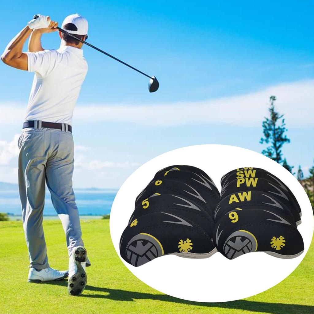 10 Pieces / Set Headgear for Golf Clubs Protective Fits Most Brands Gift