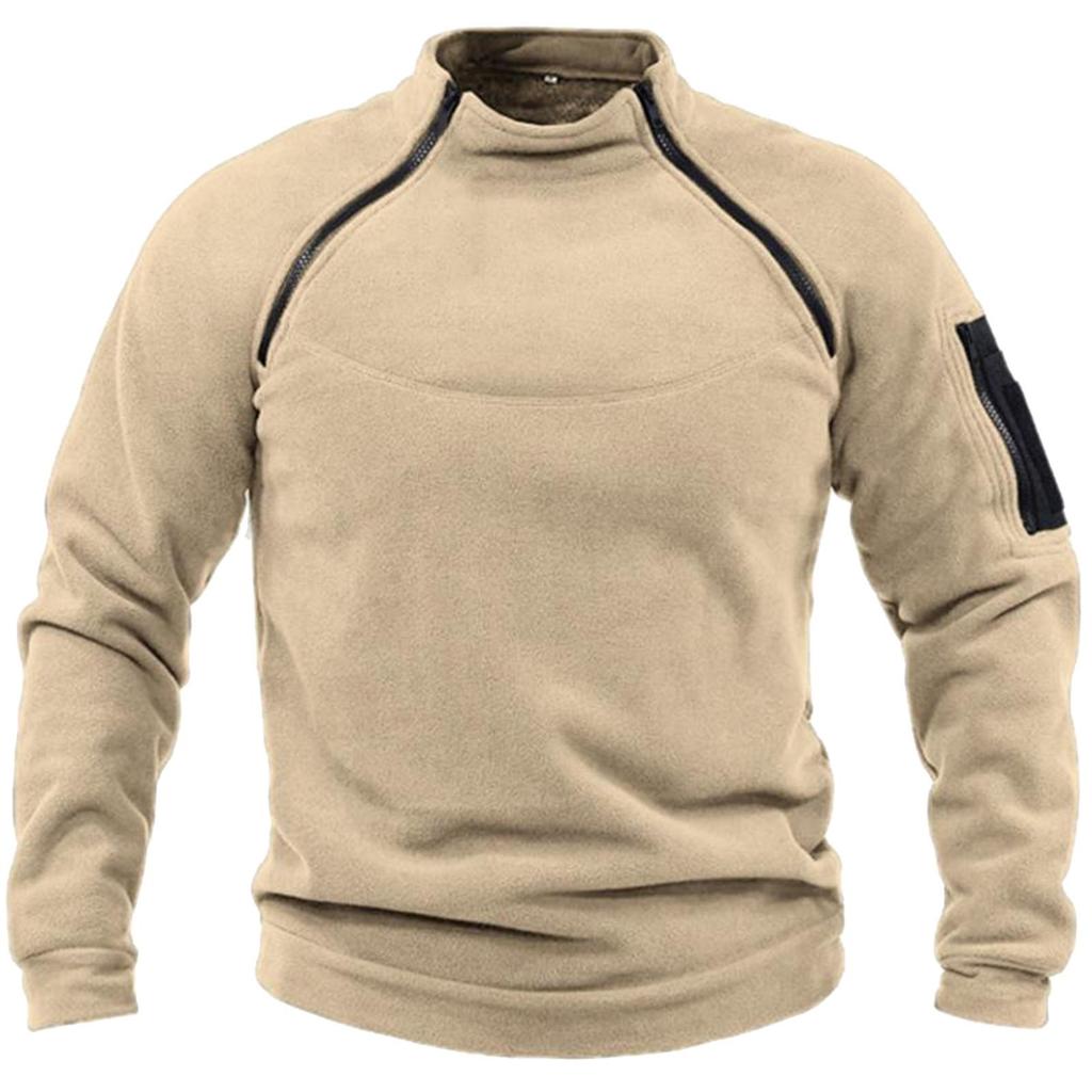 Herren Outdoorjacke Jagdbekleidung Warme Reißverschlüsse Fleecepullover Mann Winddichter Frühlings-Wintermantel Thermounterwäsche