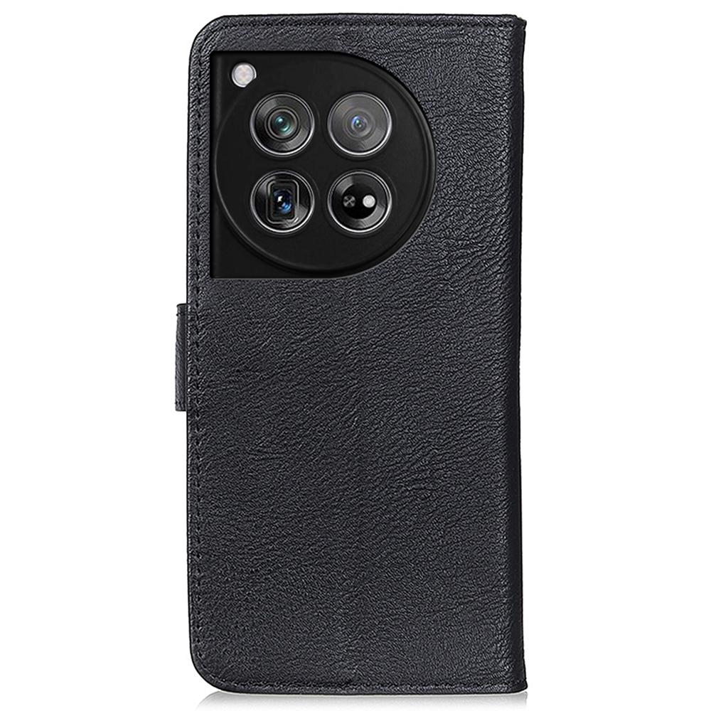 KHAZNEH For OnePlus 12 5G Case Cowhide Texture Stand Wallet Anti-drop Phone Cover