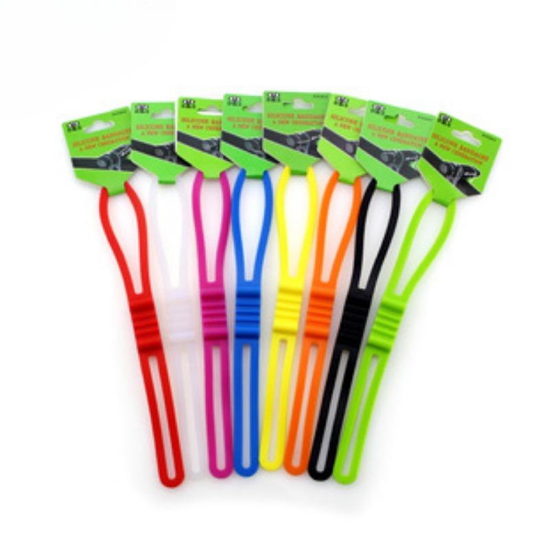 

Высокоэластичный силиконовый ремень, велосипедный ремень, ремень для лампы, ремень для езды на горном велосипеде 14x2.2x1cm чёрный