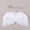 New European and American handmade flower headband and angel feather wings baby photography props baby fashion suit