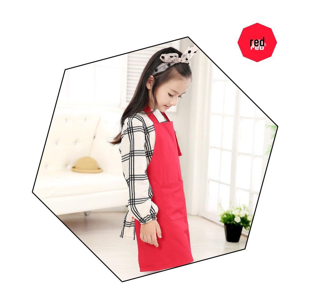 Children's Neck Hanging Korean Style Apron, Unisex, Sleeveless, Anti-Stain, Custom Logo, Ideal for Kindergarten Painting