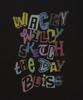 WACKY WILLY Typographic Long Sleeve Black