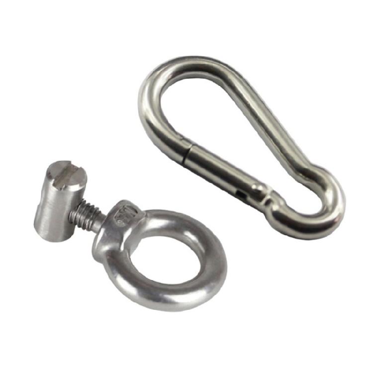 Awning Rail Stoppers 4mm Lifting Eye Nut Fastener Carabiner Hooks for Campers