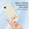 For iPhone 16e Case Cartoon Dog Pattern Printing Straight Edge TPU Phone Back Cover