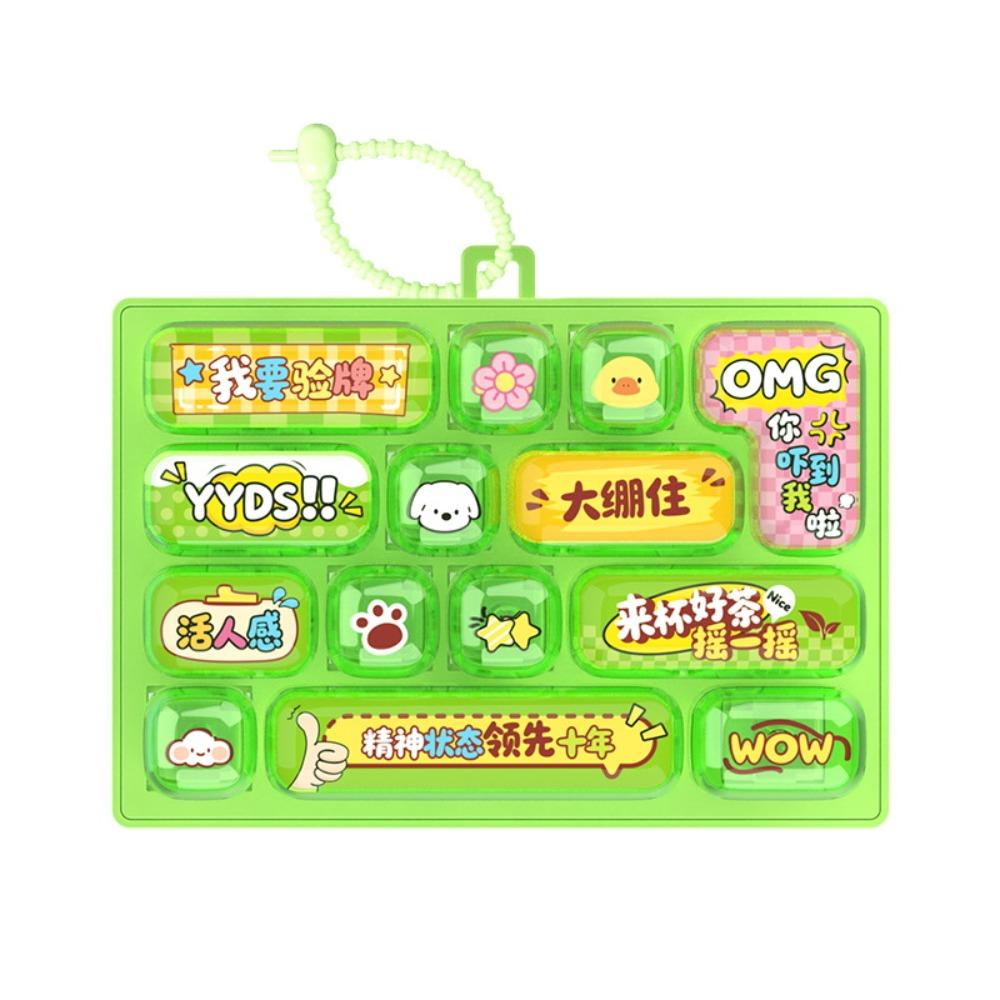 Animals Mechanical Keyboard Fidget Toy Plastic Mini Keyboard Bag Charm for Kids and Adults