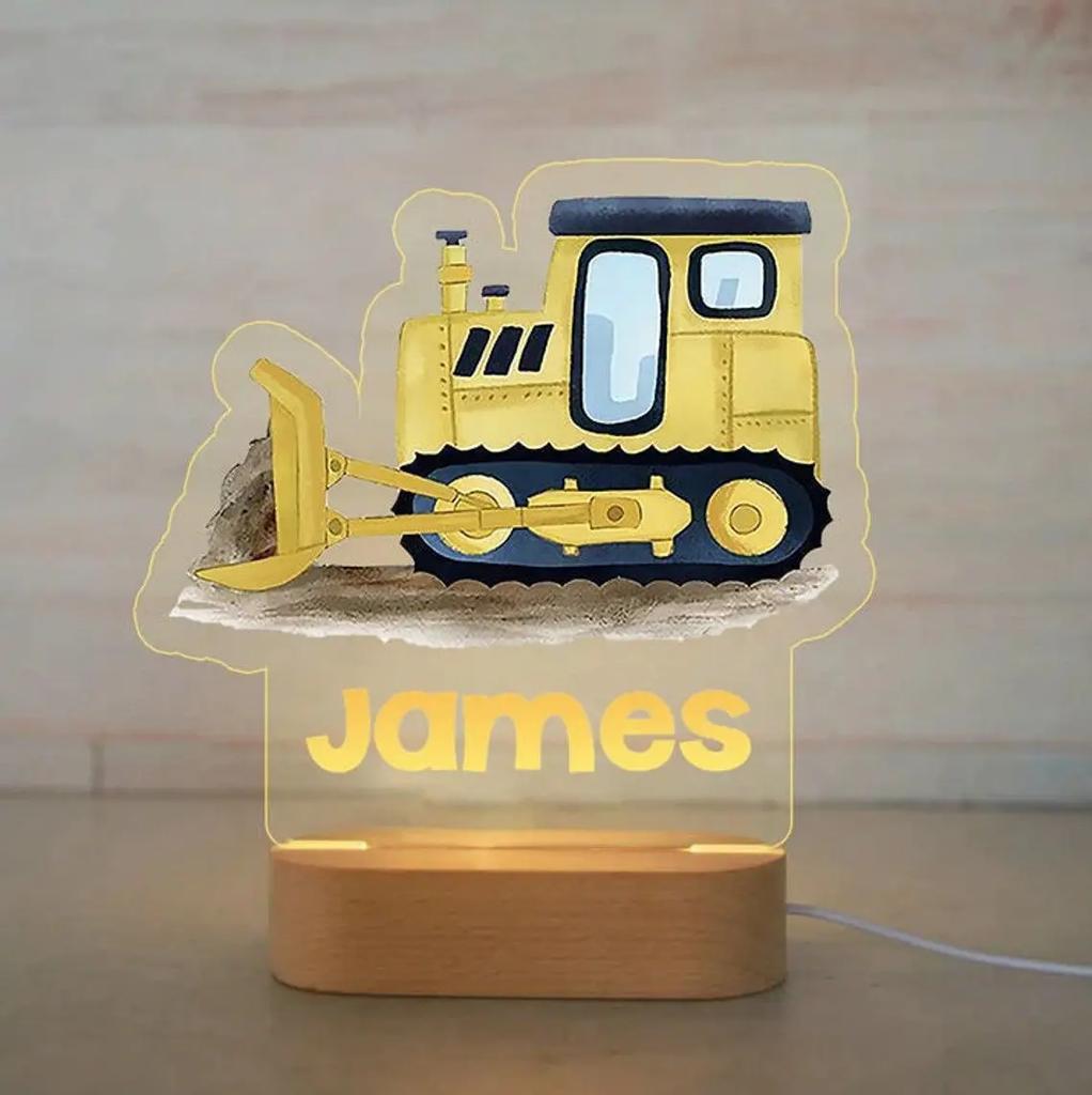 Personalized Animal Night Light - Custom Name Acrylic Lamp for Kids Bedroom Decor Baby Birthday Christmas Gift