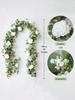 Artificial Flowers Silk Rose Gypsophila Garland Fake Eucalyptus Vine Hanging Plants for Wedding Home Party Craft Decor