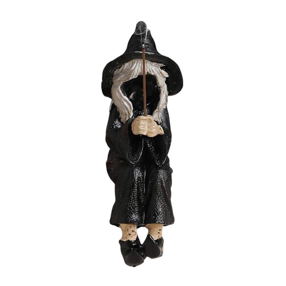 Halloween Witch Decor with Effect Enchanting Witch Statue Incense Burner Figurine Set for Home Decor Halloween for Kitchen