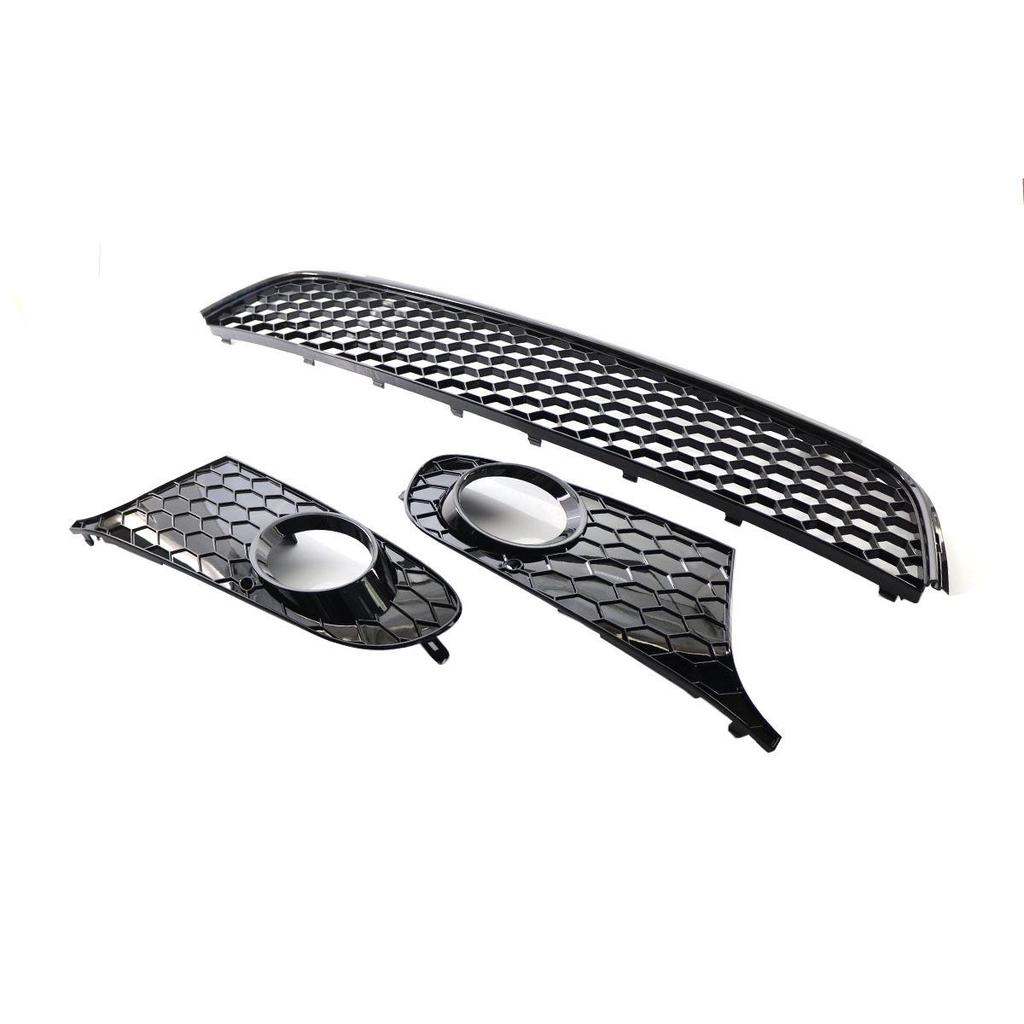 Volkswagen Golf 6 MK6 Wabenmuster Frontstoßstangen-Grill & Nebelscheinwerfer-Rahmen