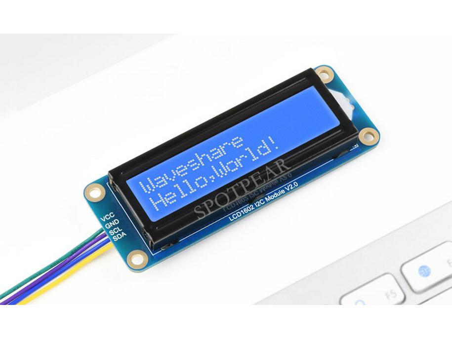 LCD1602 I2C Adjustable Backlight Display 3.3V/5V for Arduino, Raspberry Pi, ESP32, Pico